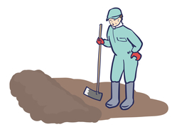 plow throughのイラスト